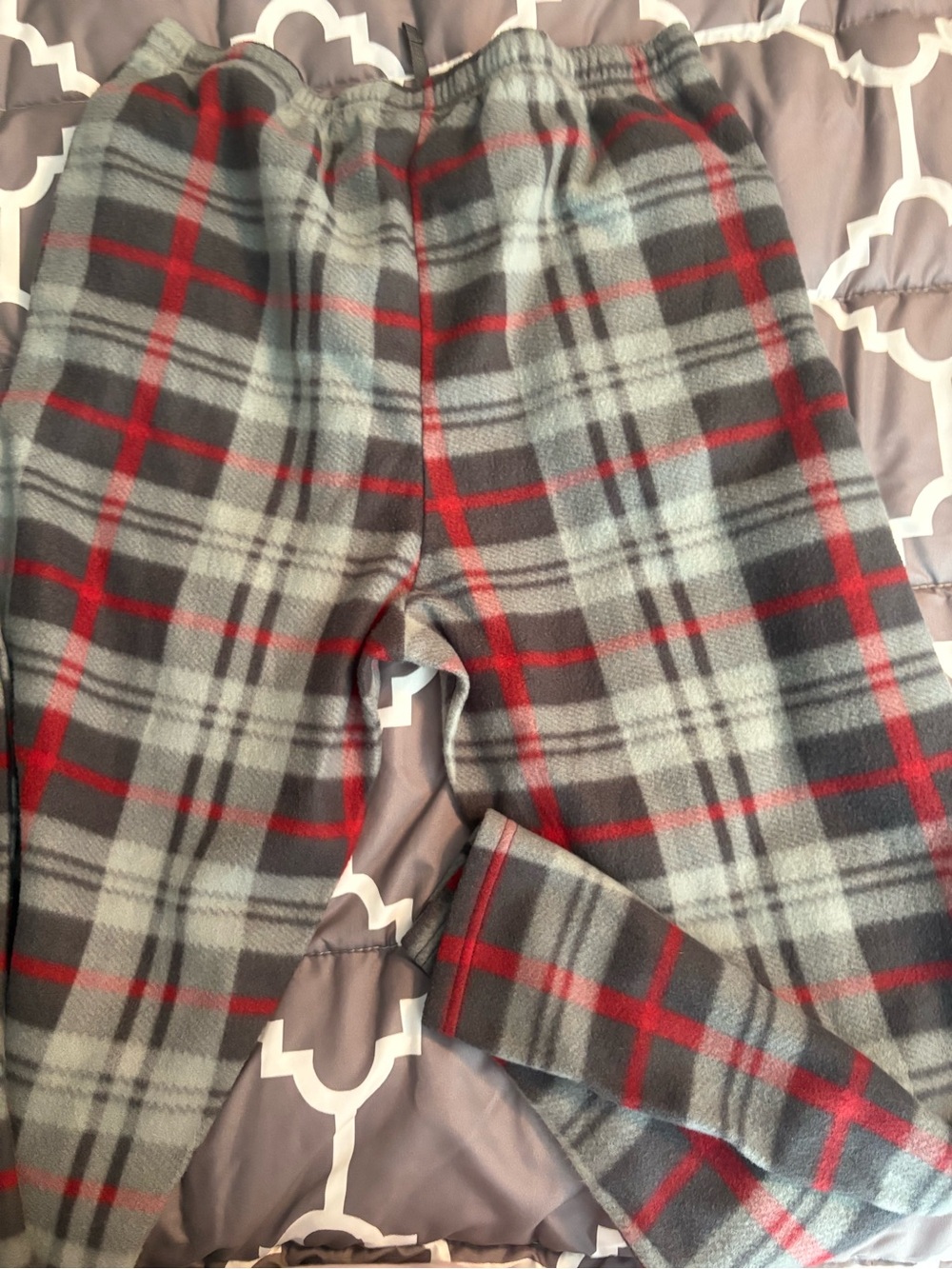 Active club plaid Fleece Pants Red & Gray set of 2 men’s XXL sleep lounge pants